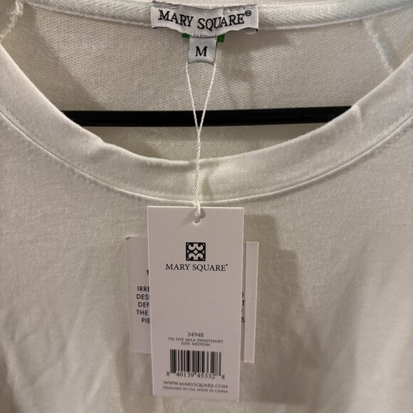 Mary Square Women's Tie-Dye Long Sleeve Sweatshirt Thumbhole ~ Medium ~ NWT - Picture 3 of 4